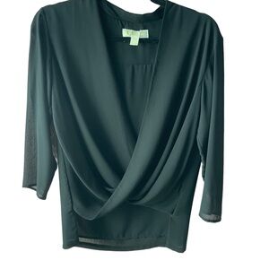 Michael Kors black top blouse in XS
